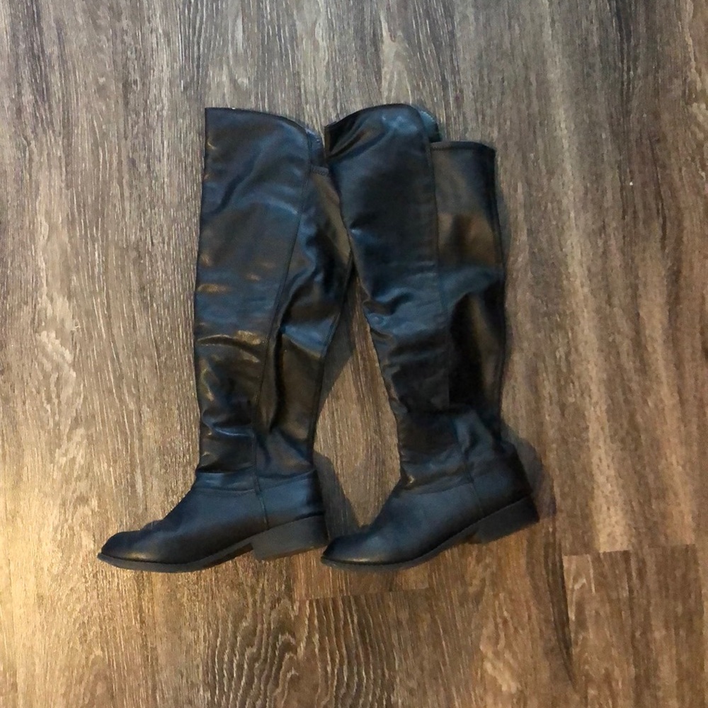 Black over the knee boots
